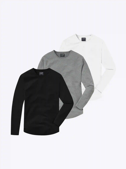 AO L/S Curve-Hem Tee 3-Pack