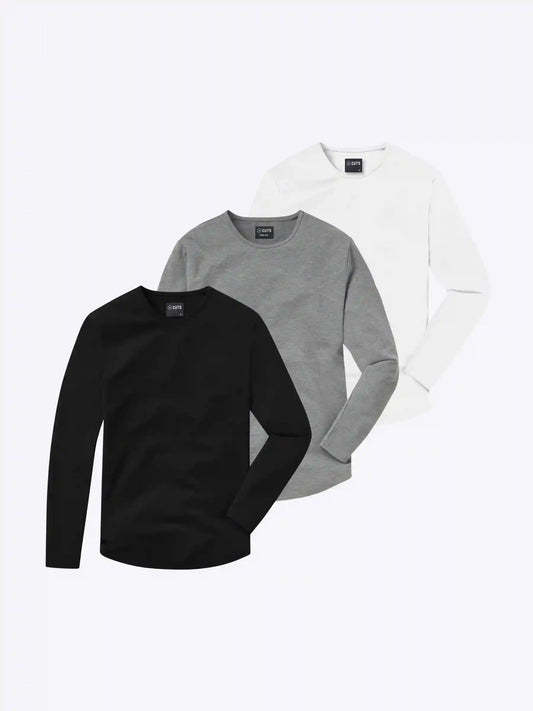 AO L/S Curve-Hem Tee 3-Pack