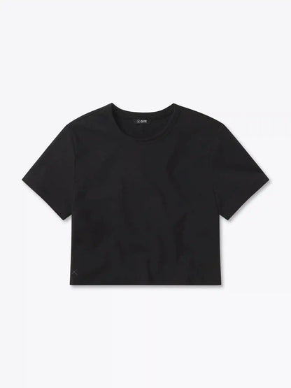 Almost Friday Tee Cropped | White Classic-fit PYCA Pro®