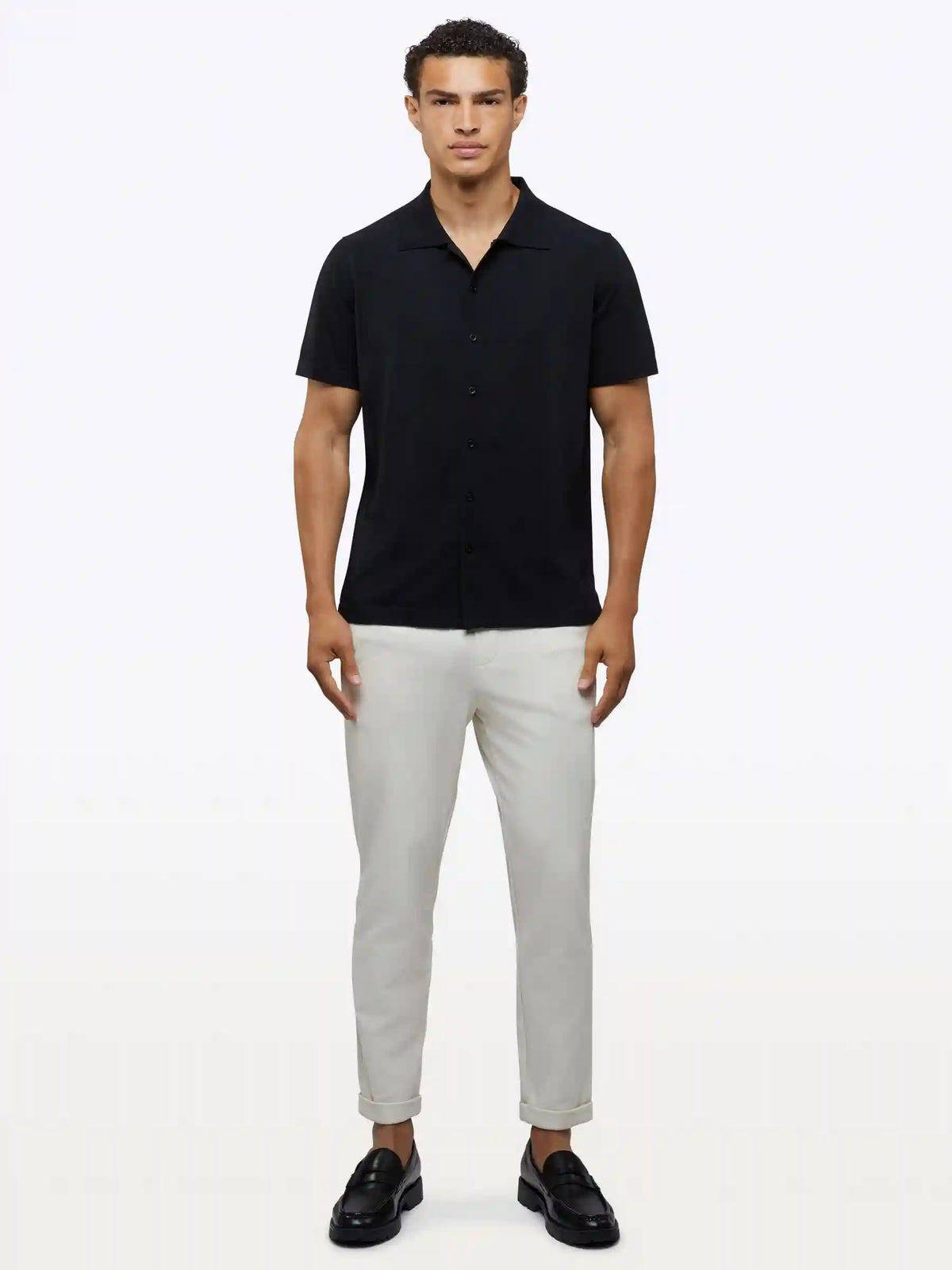 Riviera Knit Button Up | Burnt Oak Signature-Fit