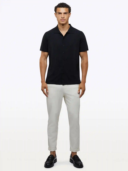 Riviera Knit Button Up | Burnt Oak Signature-Fit