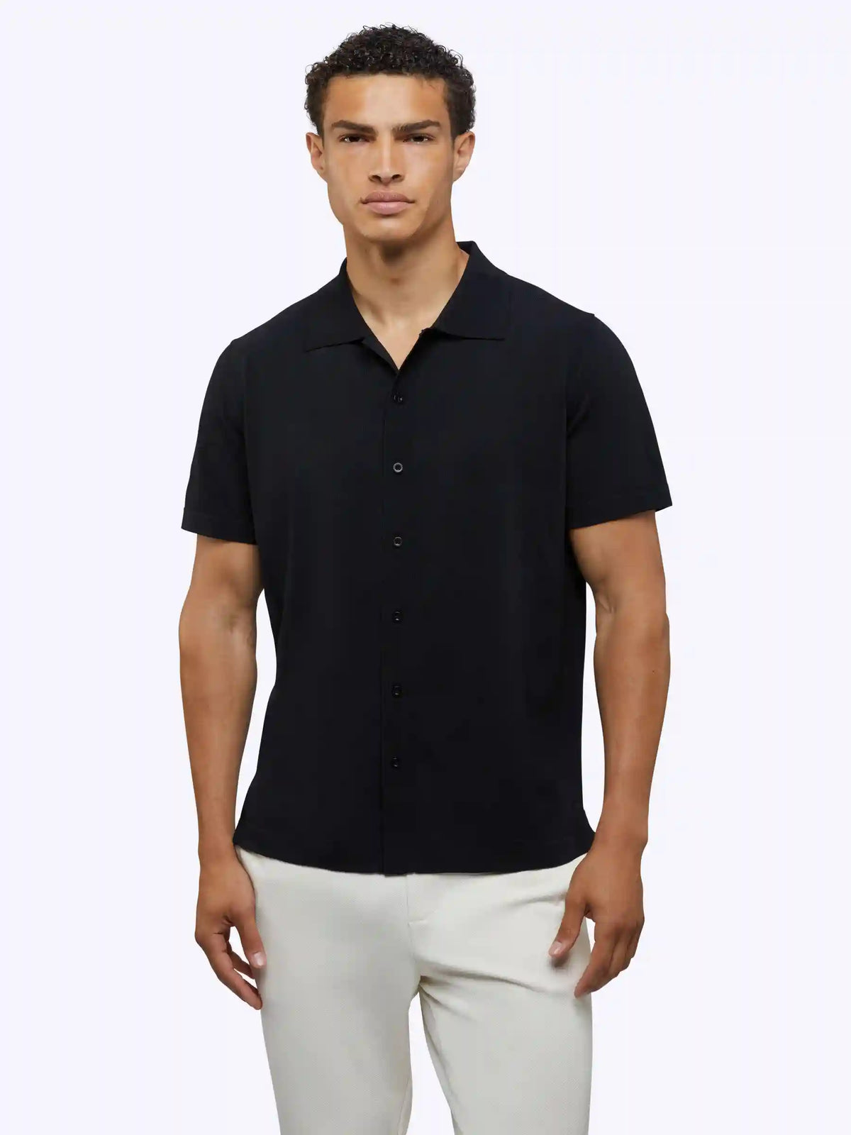 Riviera Knit Button Up | Burnt Oak Signature-Fit
