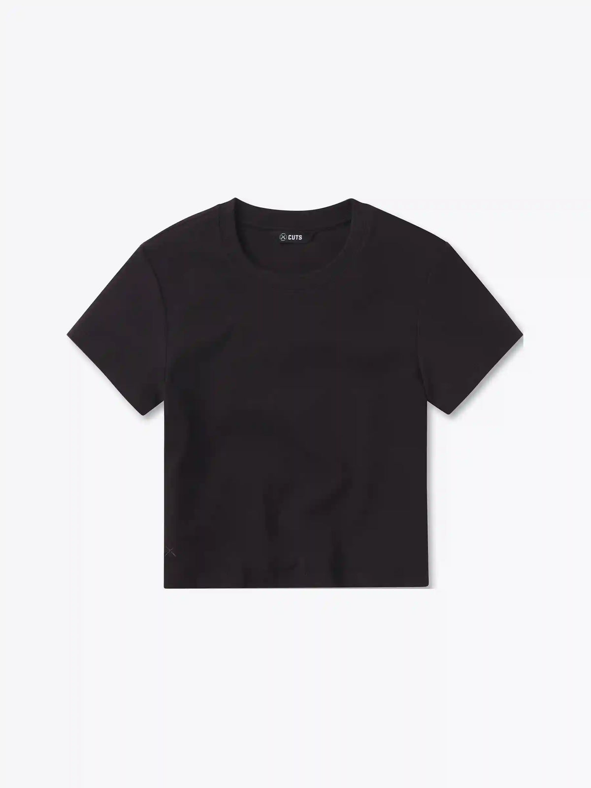 Tomboy Tee Cropped | Black Slim-fit Tomboy-Cotton™