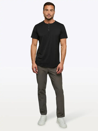 AO Henley Curve-Hem | Black Signature-fit PYCA Pro®