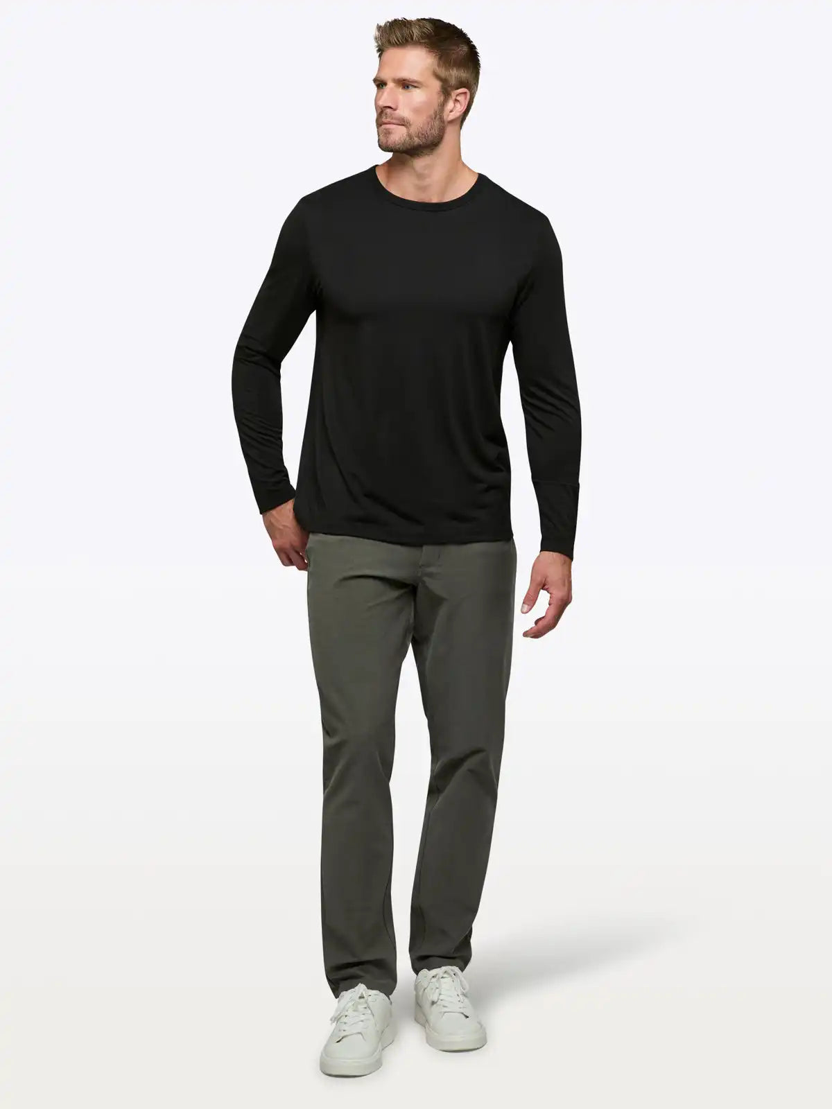 AO Forever Long Sleeve Tee | White Classic-Fit PYCA Pro®