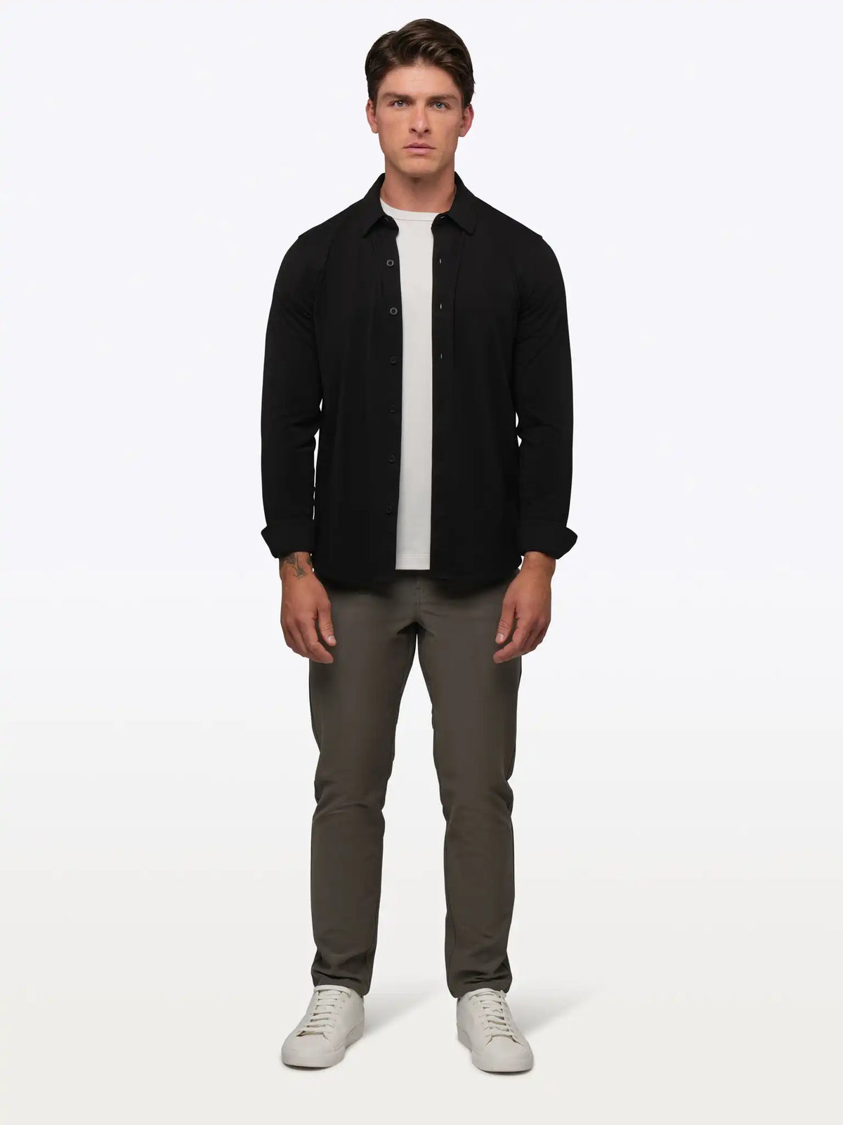 AO Long Sleeve Button Up | White Signature-Fit PYCA Pro®