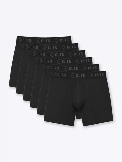 Organic Cotton Boxer Brief 6-Pack | Black