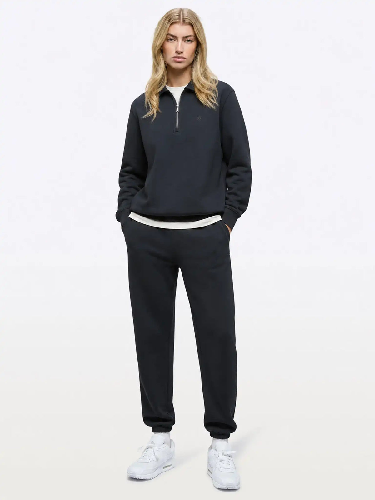 Divine Fleece Oversized Q-Zip | Obsidian
