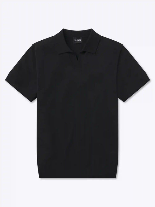 Riviera Knit Polo | Black Signature-Fit