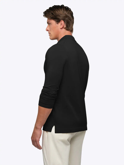 Riviera Knit Long Sleeve Button Up | Pacific Blue Signature-Fit