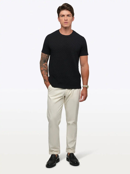 Riviera Knit Textured Tee | Sand Dune Signature-Fit