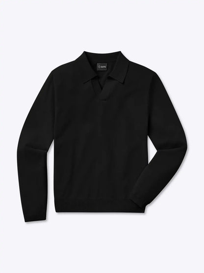 Riviera Knit Long Sleeve Polo | Merlot Signature-Fit