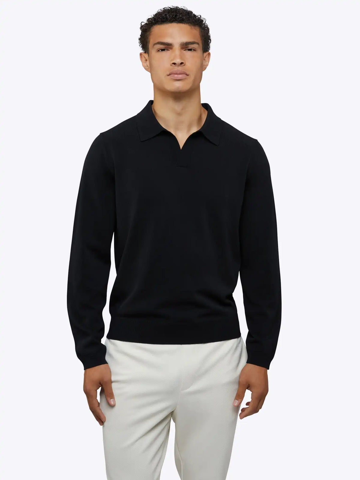 Riviera Knit Long Sleeve Polo | Merlot Signature-Fit