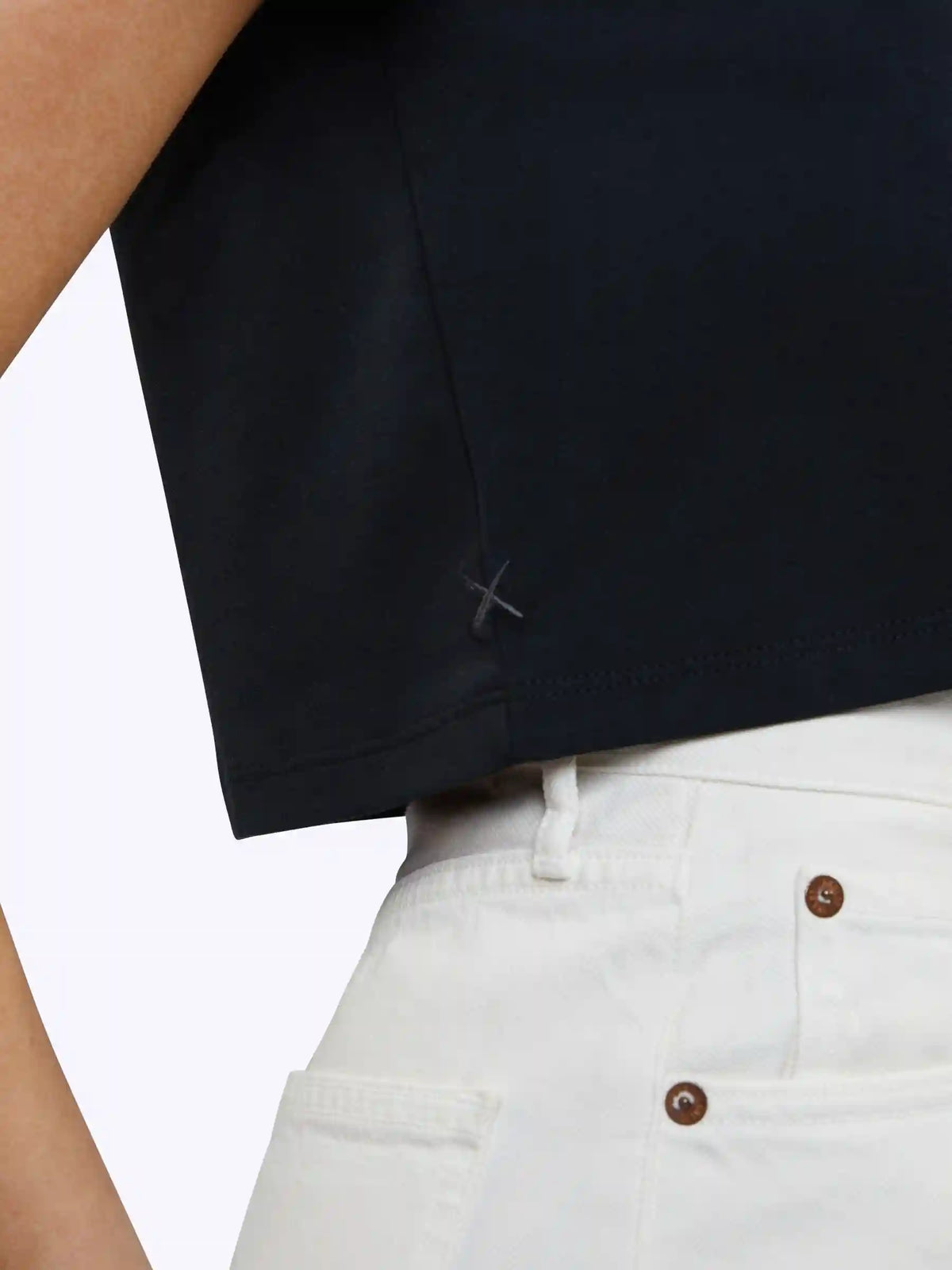 Almost Friday Tee Cropped | White Classic-fit PYCA Pro®