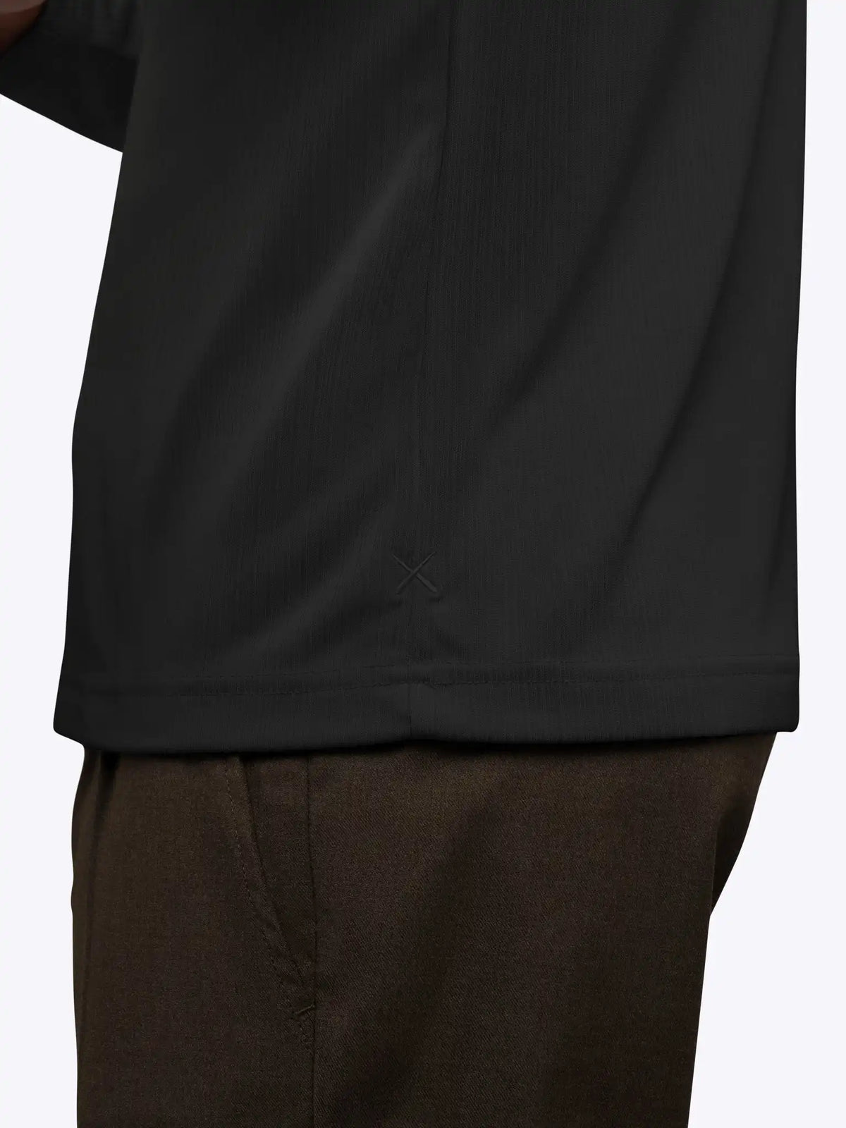 SoHo Ribbed Long Sleeve Polo | Sand Dune Signature-Fit