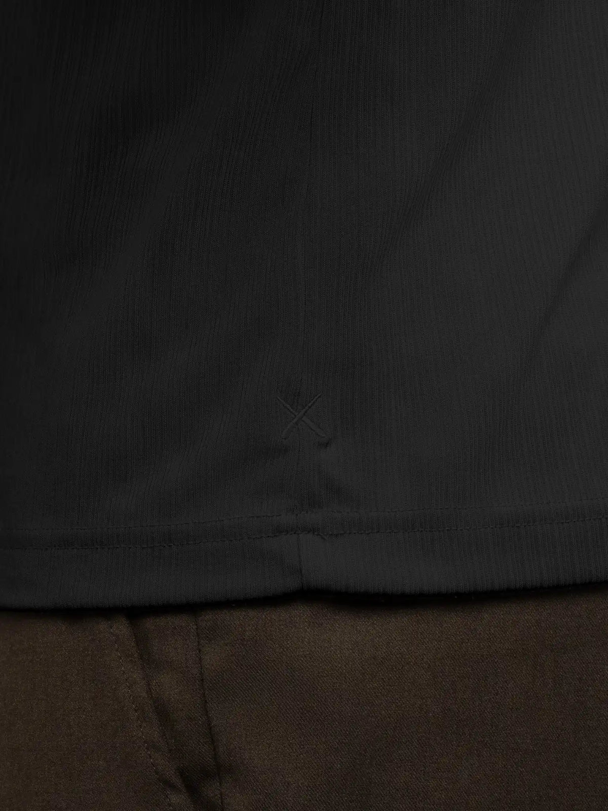 SoHo Ribbed Long Sleeve Polo | Sand Dune Signature-Fit