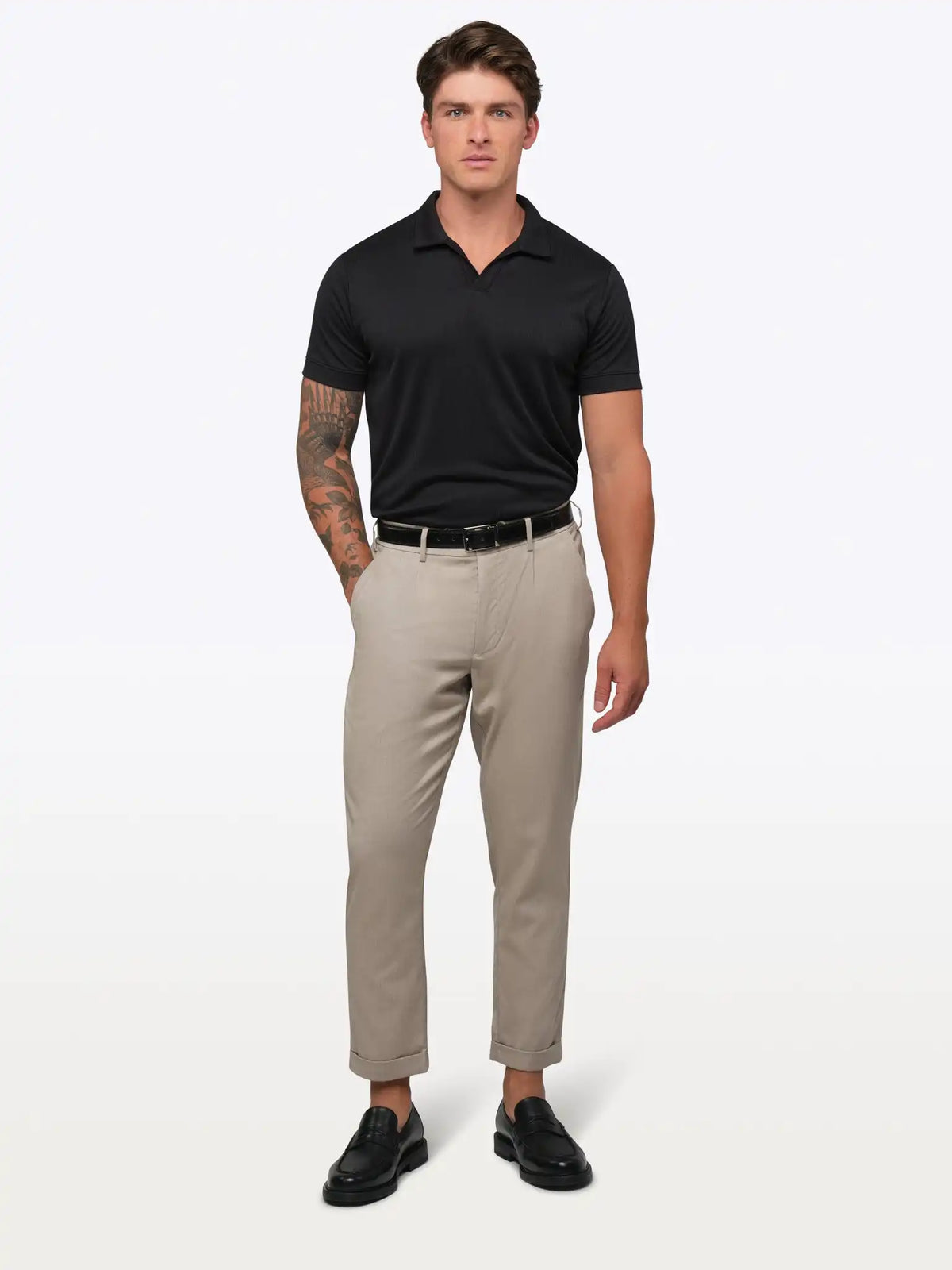 SoHo Ribbed Polo | Pacific Blue Signature-Fit