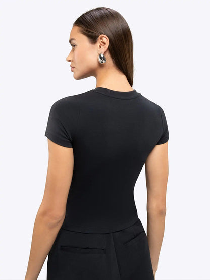 Tomboy Tee | White Slim-Fit Tomboy-Cotton™