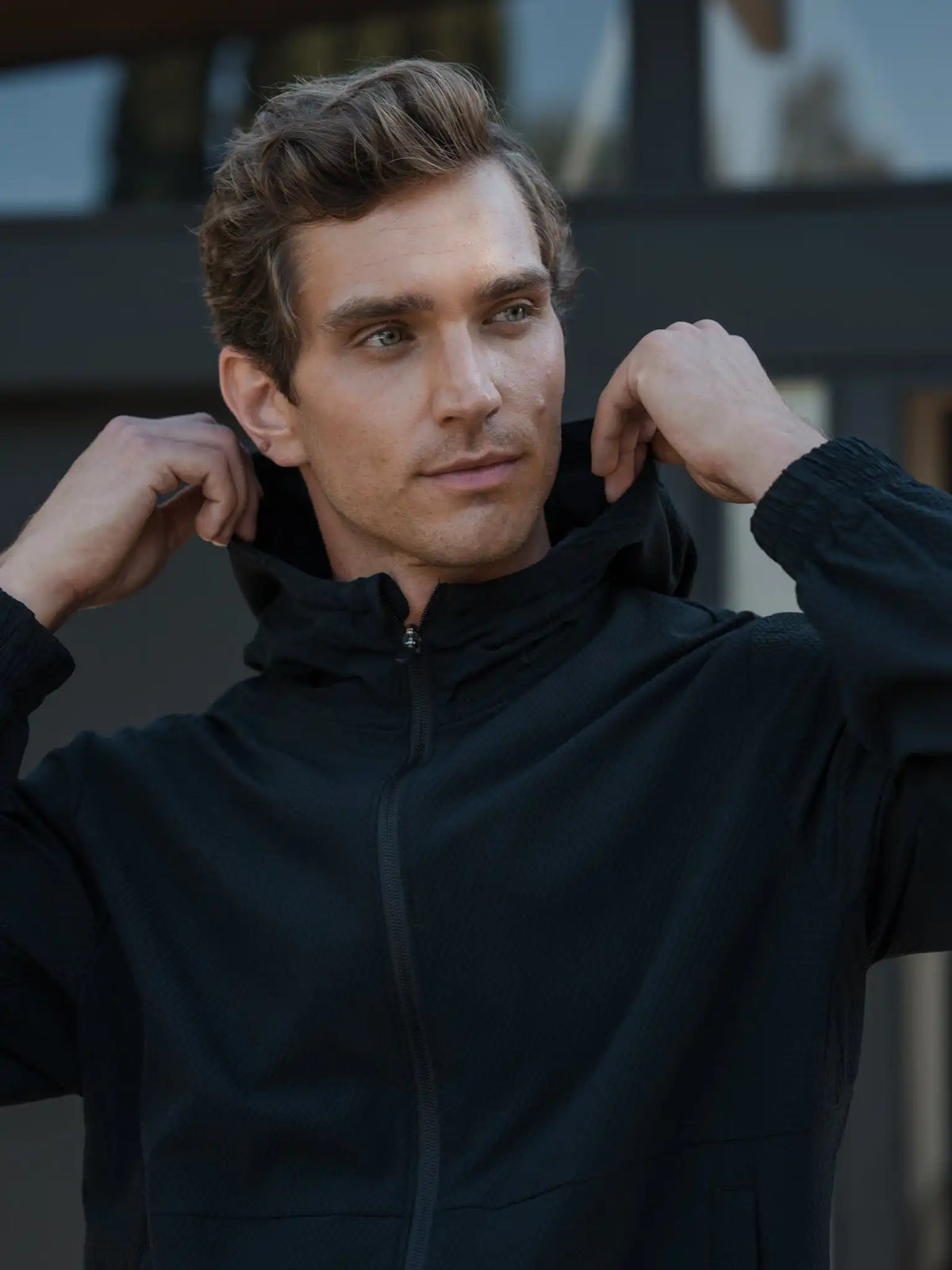 Traverse Textured Jacket | Black