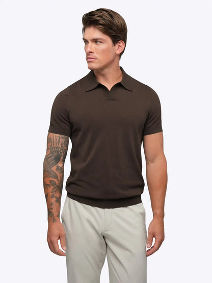 Riviera Knit Polo | Black Signature-Fit