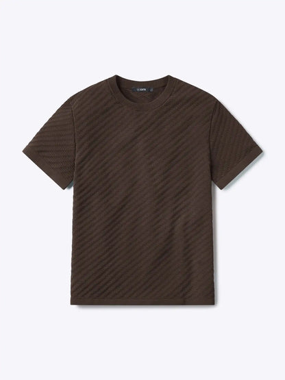 Riviera Knit Textured Tee | Sand Dune Signature-Fit