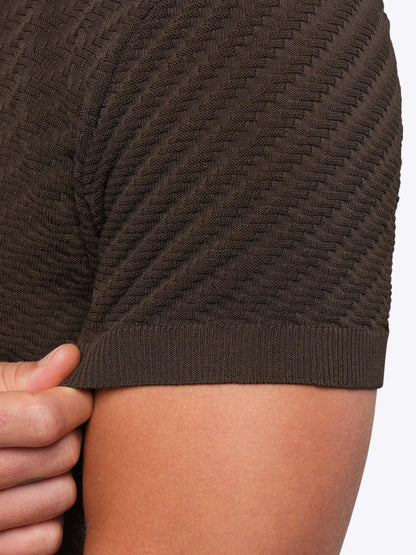 Riviera Knit Textured Tee | Sand Dune Signature-Fit