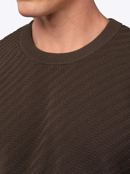 Riviera Knit Textured Tee | Sand Dune Signature-Fit