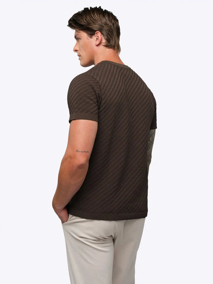 Riviera Knit Textured Tee | Sand Dune Signature-Fit