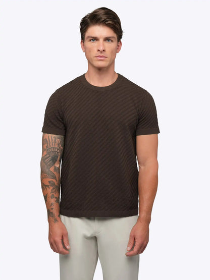 Riviera Knit Textured Tee | Sand Dune Signature-Fit