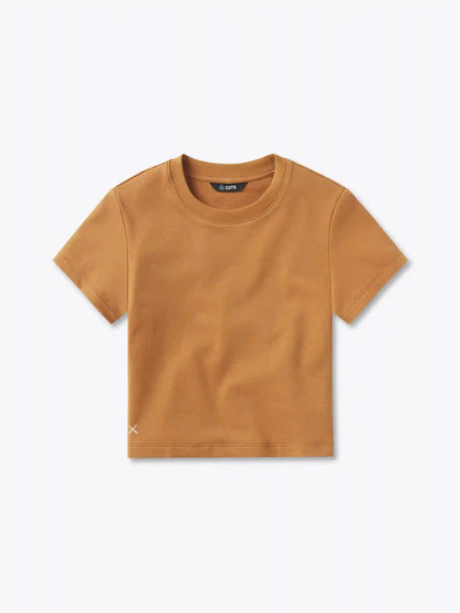 Tomboy Tee Cropped | Black Slim-fit Tomboy-Cotton™