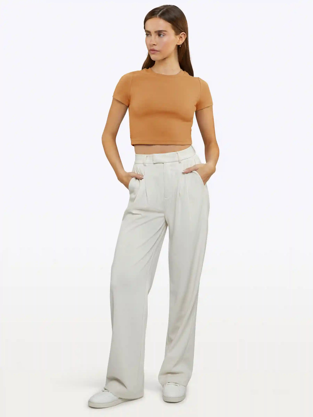 Tomboy Tee Cropped | Black Slim-fit Tomboy-Cotton™