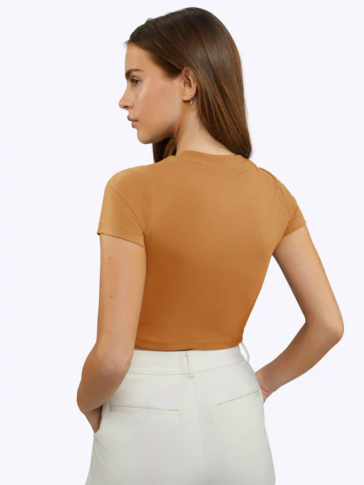 Tomboy Tee Cropped | Black Slim-fit Tomboy-Cotton™