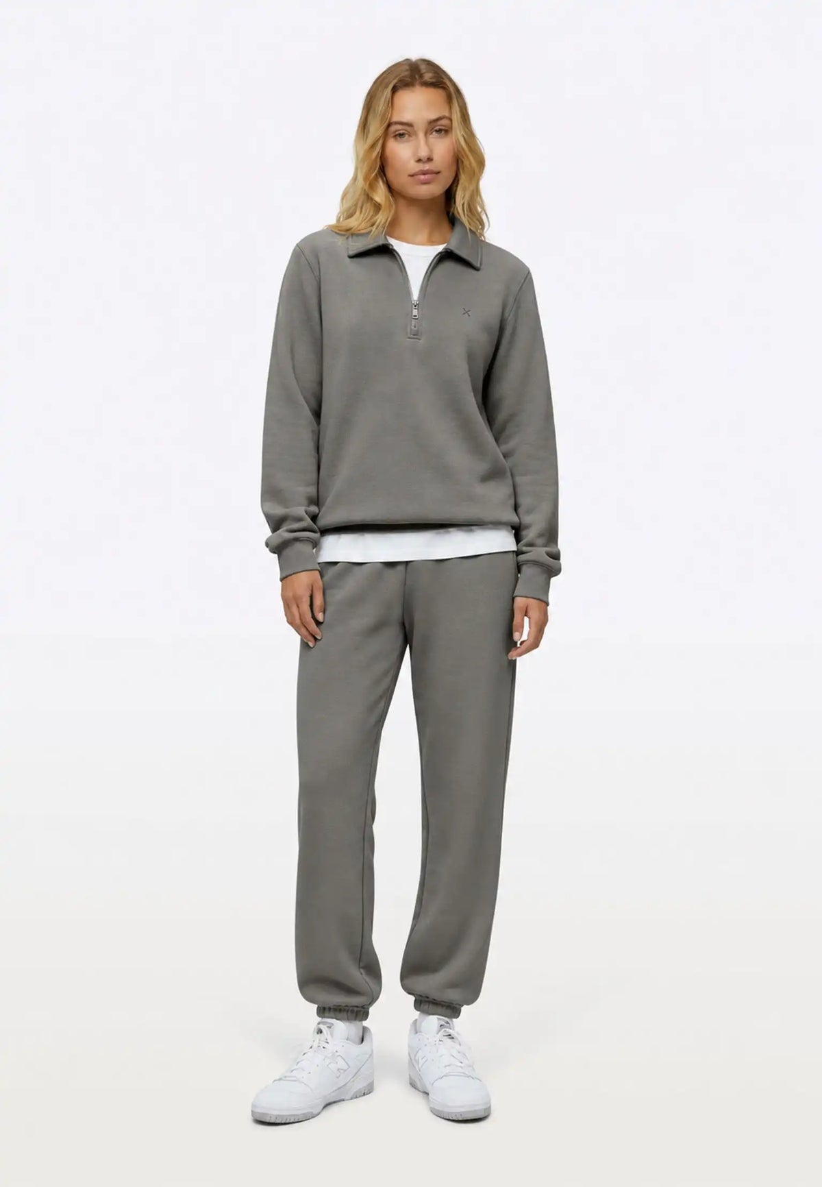 Divine Fleece Oversized Q-Zip | Obsidian