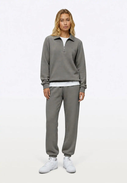 Divine Fleece Oversized Q-Zip | Obsidian