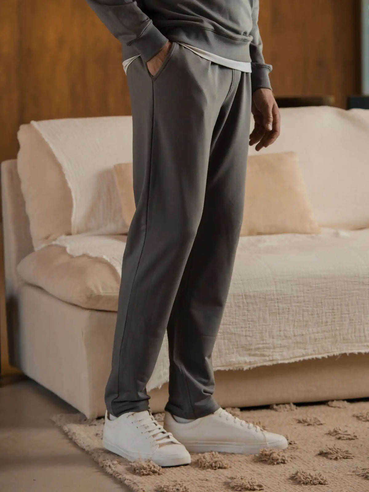 Hyperloop Straight-Leg Sweatpant | Charcoal Slim-fit