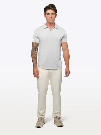 SoHo Ribbed Polo | Pacific Blue Signature-Fit