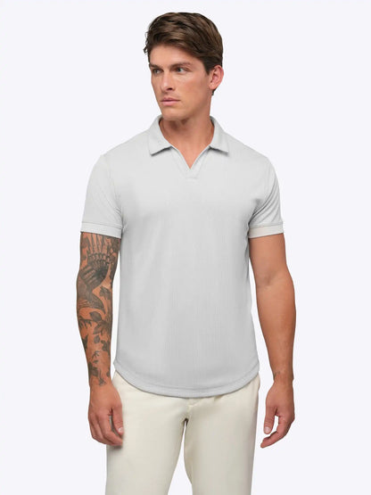 SoHo Ribbed Polo | Pacific Blue Signature-Fit