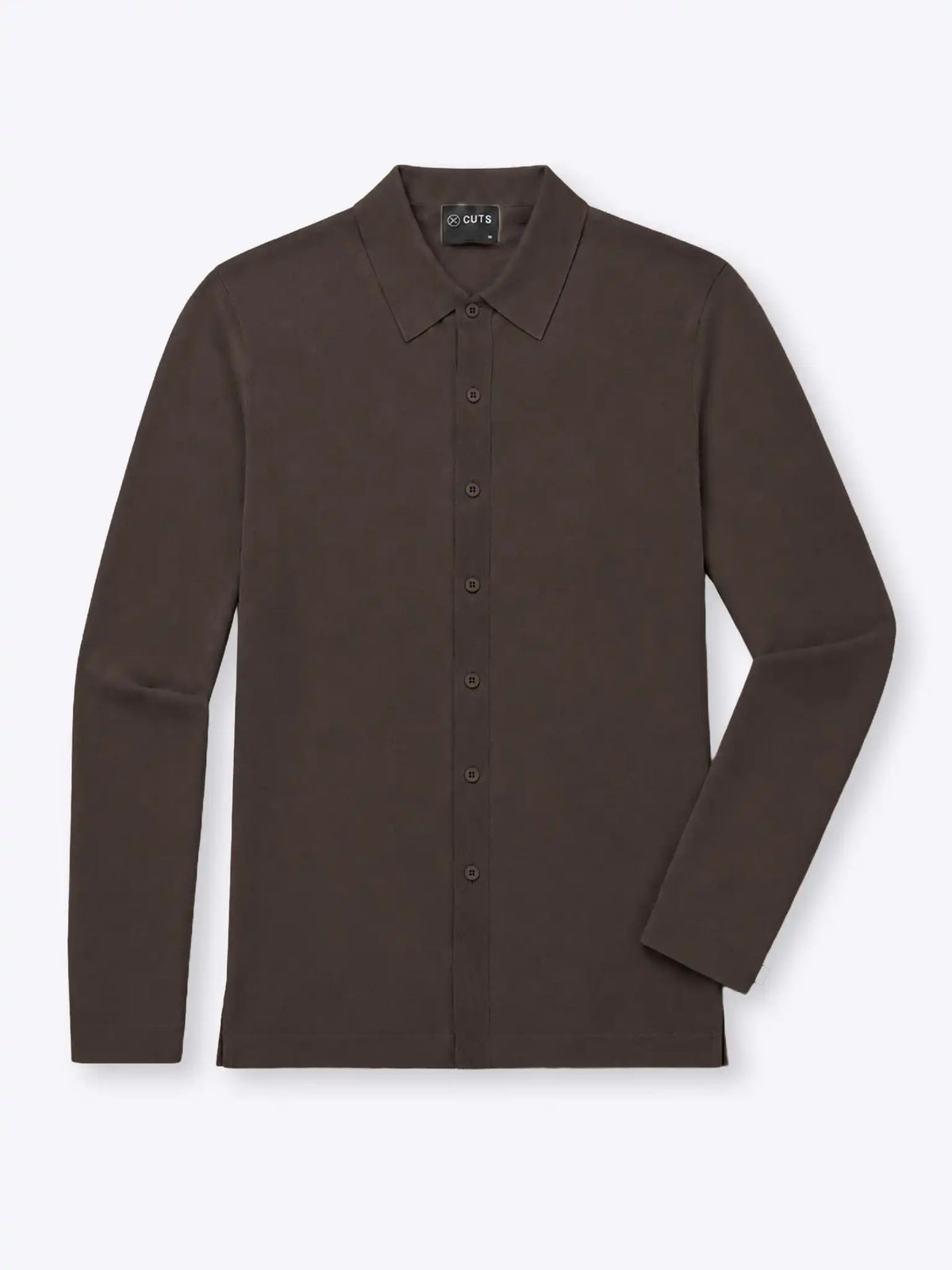 Riviera Knit Long Sleeve Button Up | Pacific Blue Signature-Fit