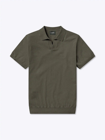 Riviera Knit Polo | Black Signature-Fit