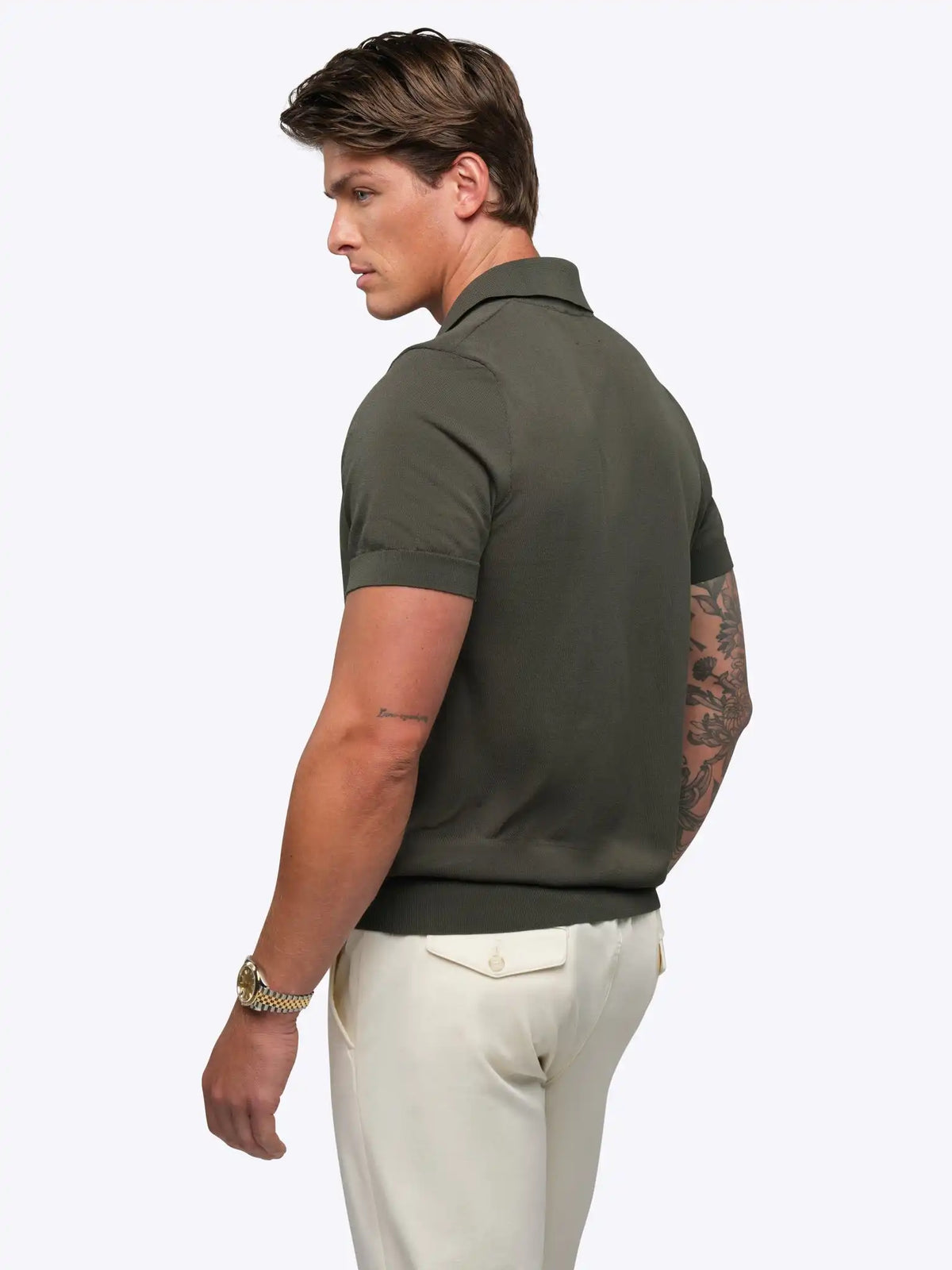 Riviera Knit Polo | Black Signature-Fit