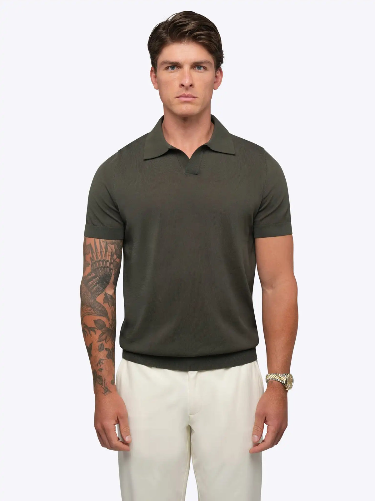 Riviera Knit Polo | Black Signature-Fit