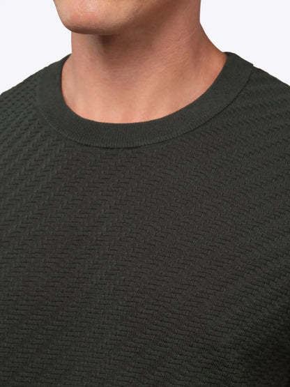 Riviera Knit Textured Tee | Sand Dune Signature-Fit