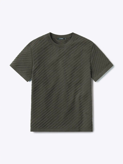Riviera Knit Textured Tee | Sand Dune Signature-Fit