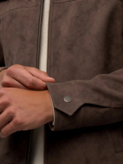 Grand Harrington Jacket | Dark Cognac Classic-Fit