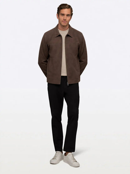 Grand Harrington Jacket | Dark Cognac Classic-Fit