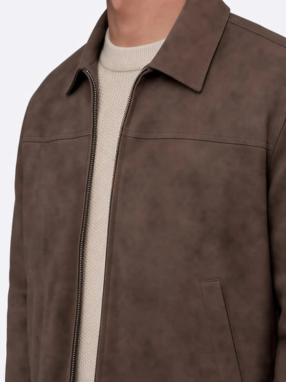 Grand Harrington Jacket | Dark Cognac Classic-Fit