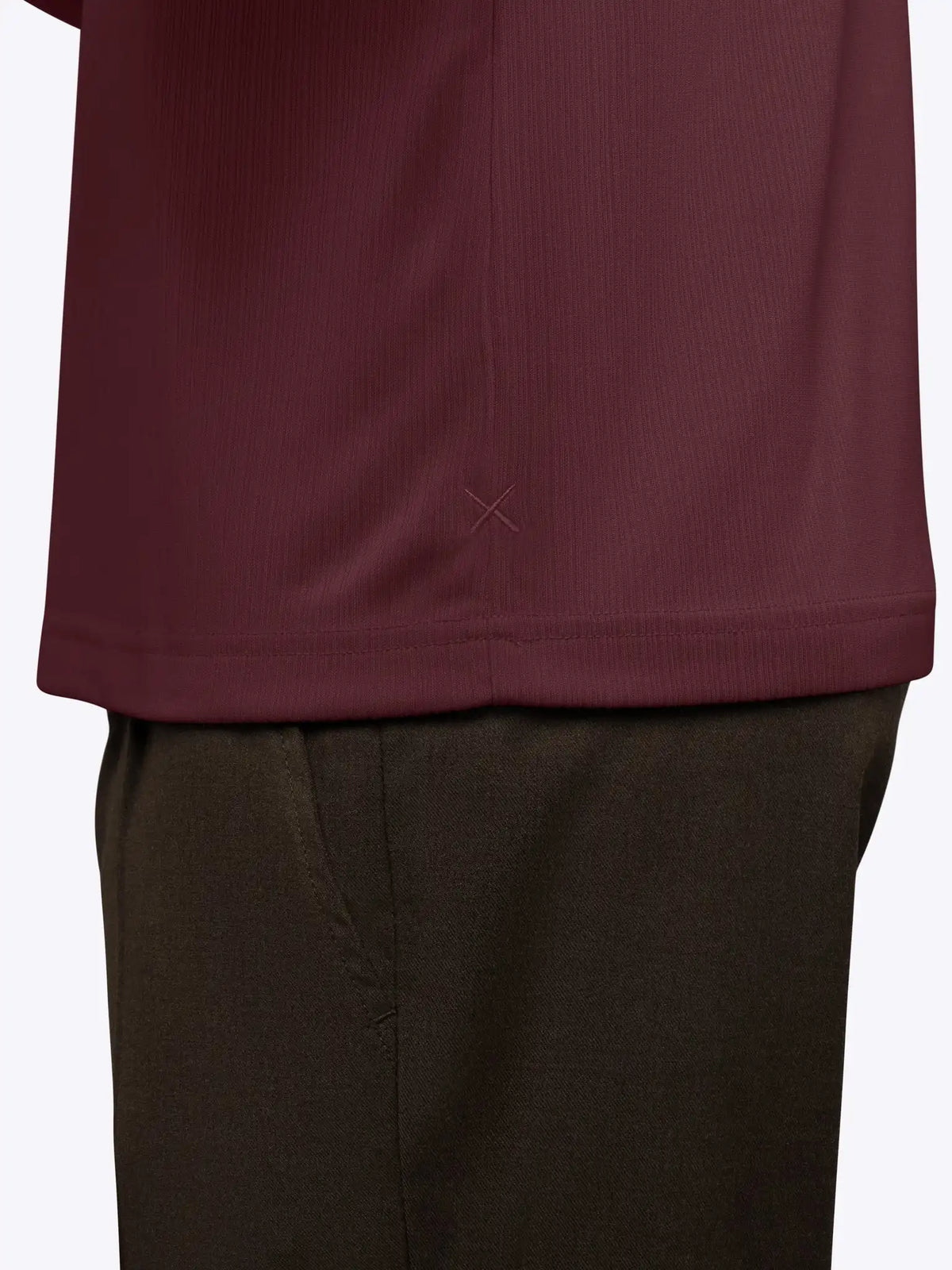 SoHo Ribbed Long Sleeve Polo | Sand Dune Signature-Fit