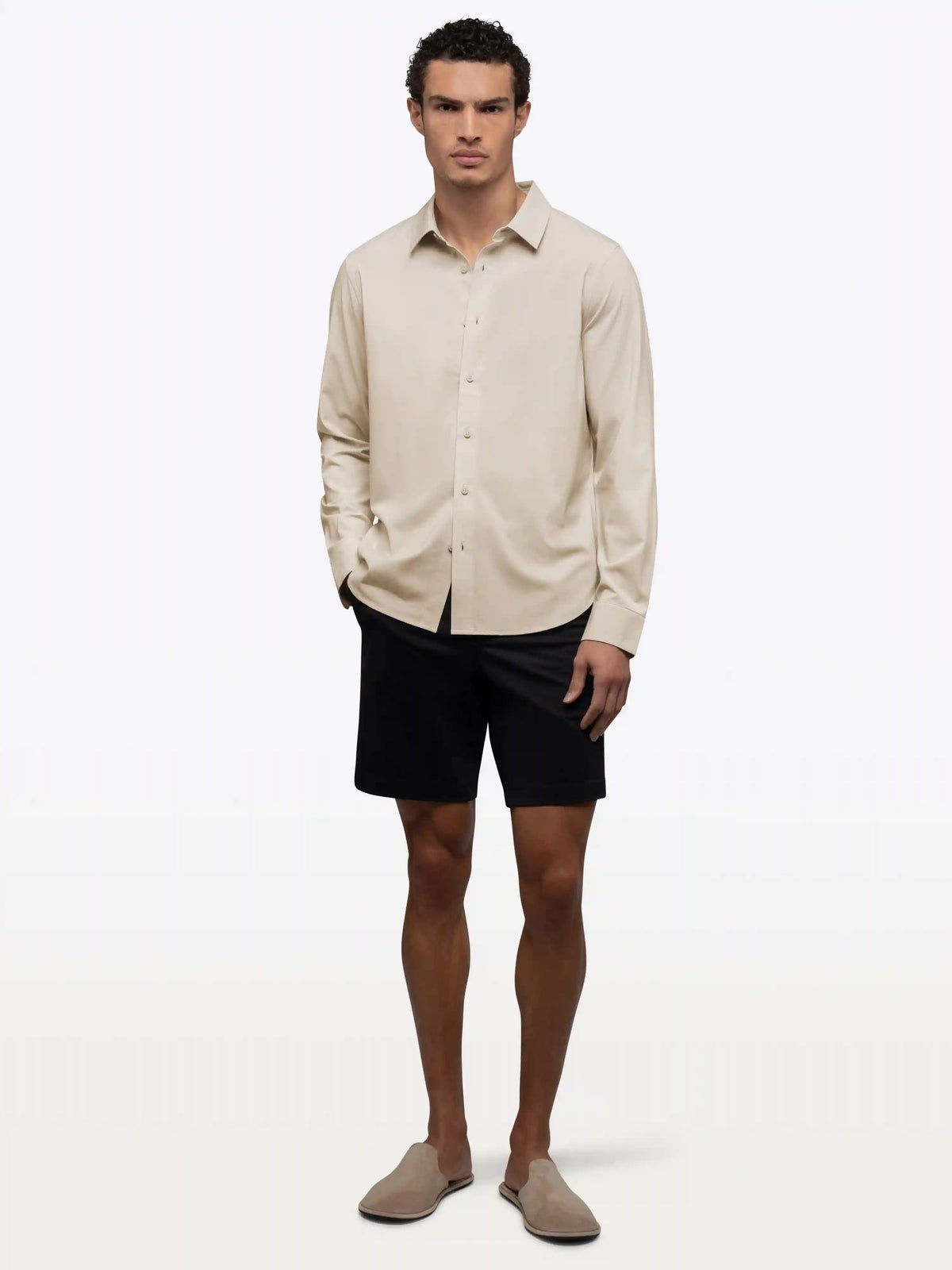SoHo Long Sleeve Button Up | Sand Dune Signature-fit