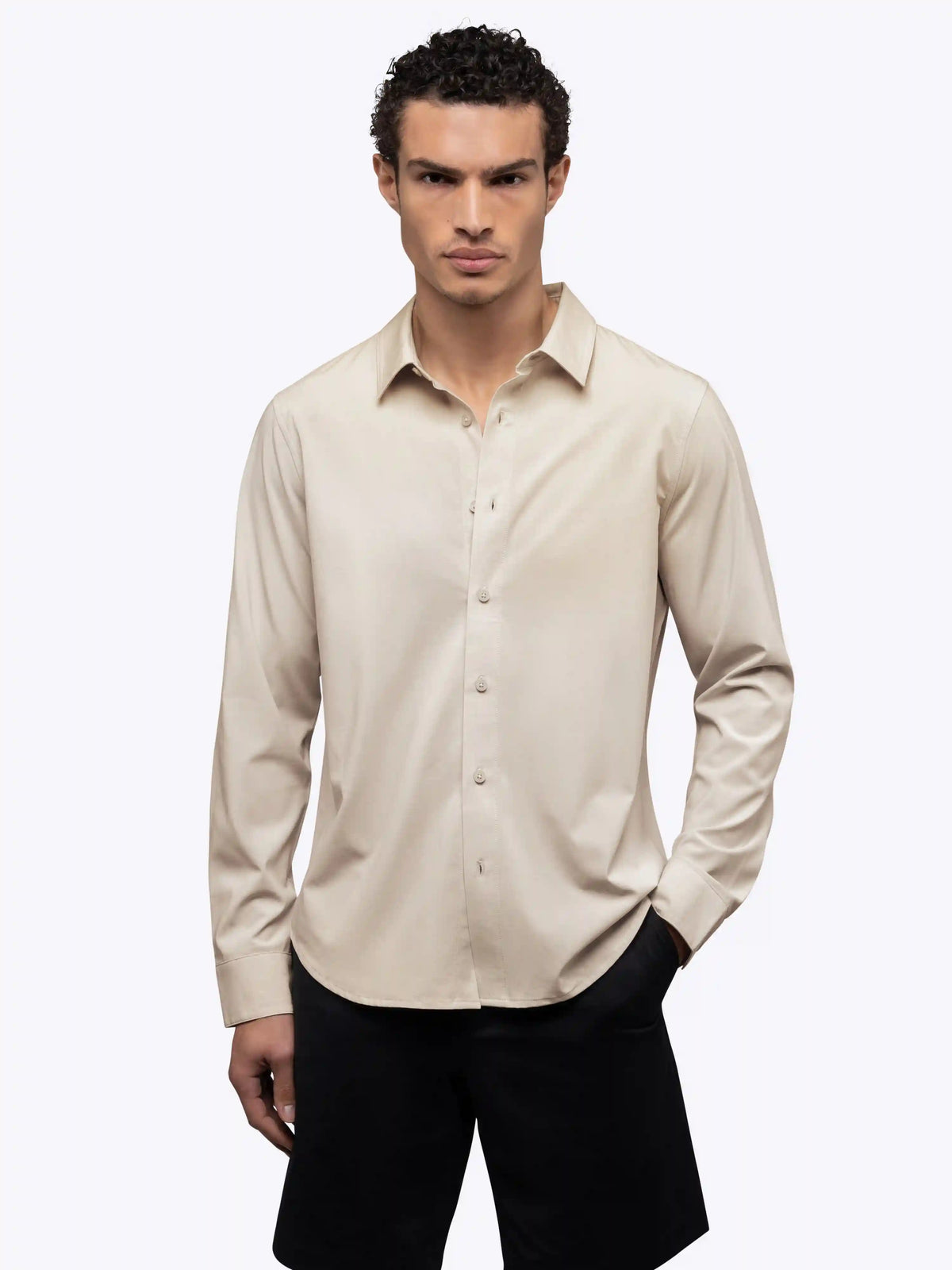 SoHo Long Sleeve Button Up | Sand Dune Signature-fit