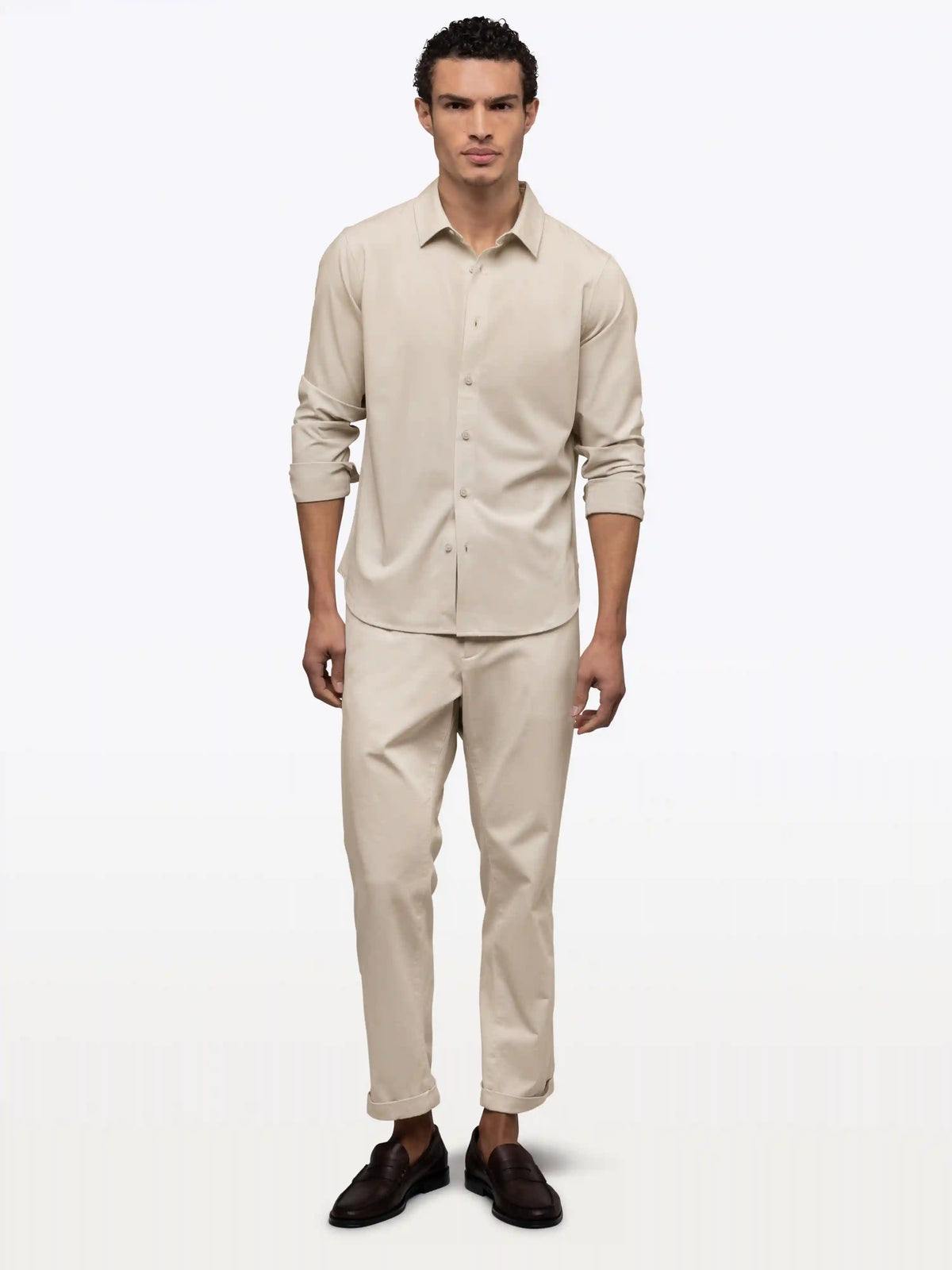 SoHo Long Sleeve Button Up | Sand Dune Signature-fit